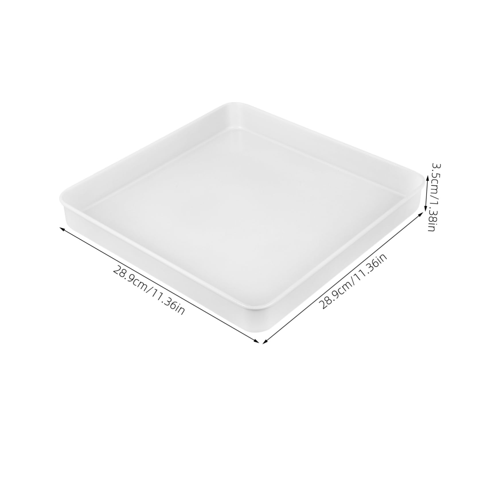 Moule à Gâteau Carré en Acier au Carbone, 1 Pc, Blanc