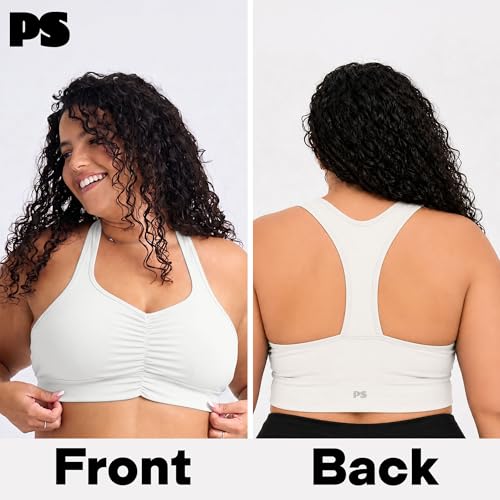 Image of POPSUGAR Sports Bras for Women - Y Back, High Neck, Strappy & Long Line Padded Racerback Bra Workout Yoga Top Racer Back Bra