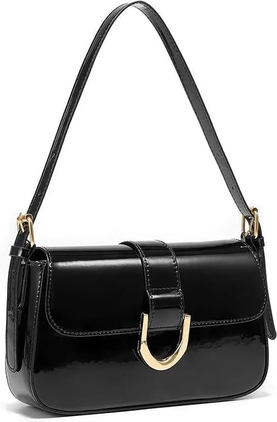 haveglam Luxury Shoulder Bag for Women – PU Leather Stylish Handbag with Gold Buckle, Small Sling Crossbody Purse for Daily Use & Party-picture-43