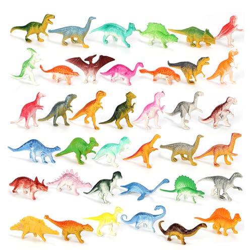 FYFLYMT 78 Stück Mini Dinosaurier Figuren Set, Kleine Dino Figuren für Dinos Geburtstag Party Kuchen Deko,Mini Dinosaurier Spielzeug Figur Sammlung
