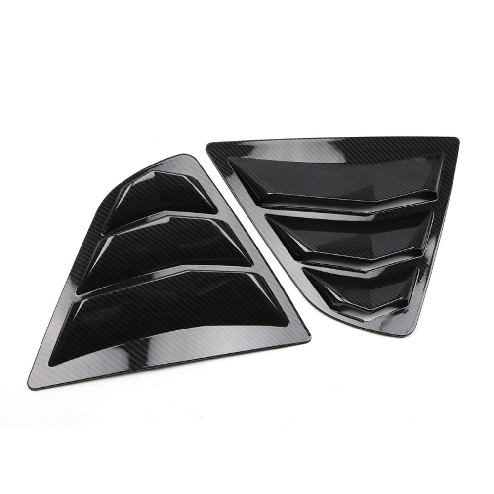 HIGH FLYING for Toyota Camry V70 2018 2019 2020 2021 2022 2023 2024 Window Scoop Louvers Cover ABS 2PCS (Carbon Fiber Style)