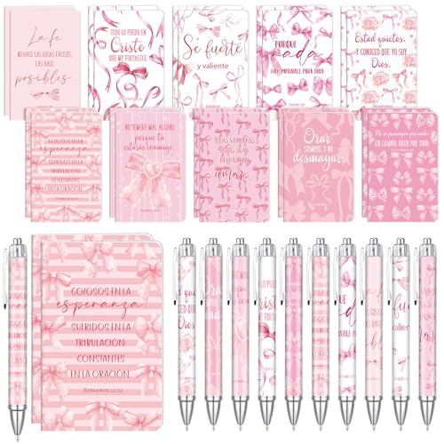 Stylos et cahiers avec versets de la Bible pour femme chrétienne