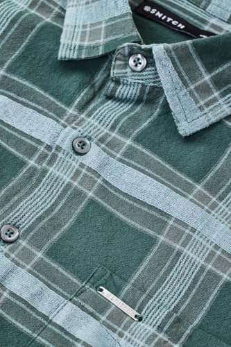 Image of SNITCH Men Casual Shirt | Regular Fit Full Sleeve Spread Collar Checkered Pattern | Durable Cotton Blend & Breathable Fabric Smart Casual Outings