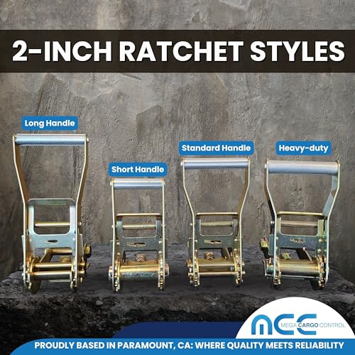 Image of Mega Cargo Control 2 inch Replacement Standard Ratchets (2 - Pack) | Ratchet Strap Tie Down Buckles for 2 inch Webbing | Towing & Flatbed,
