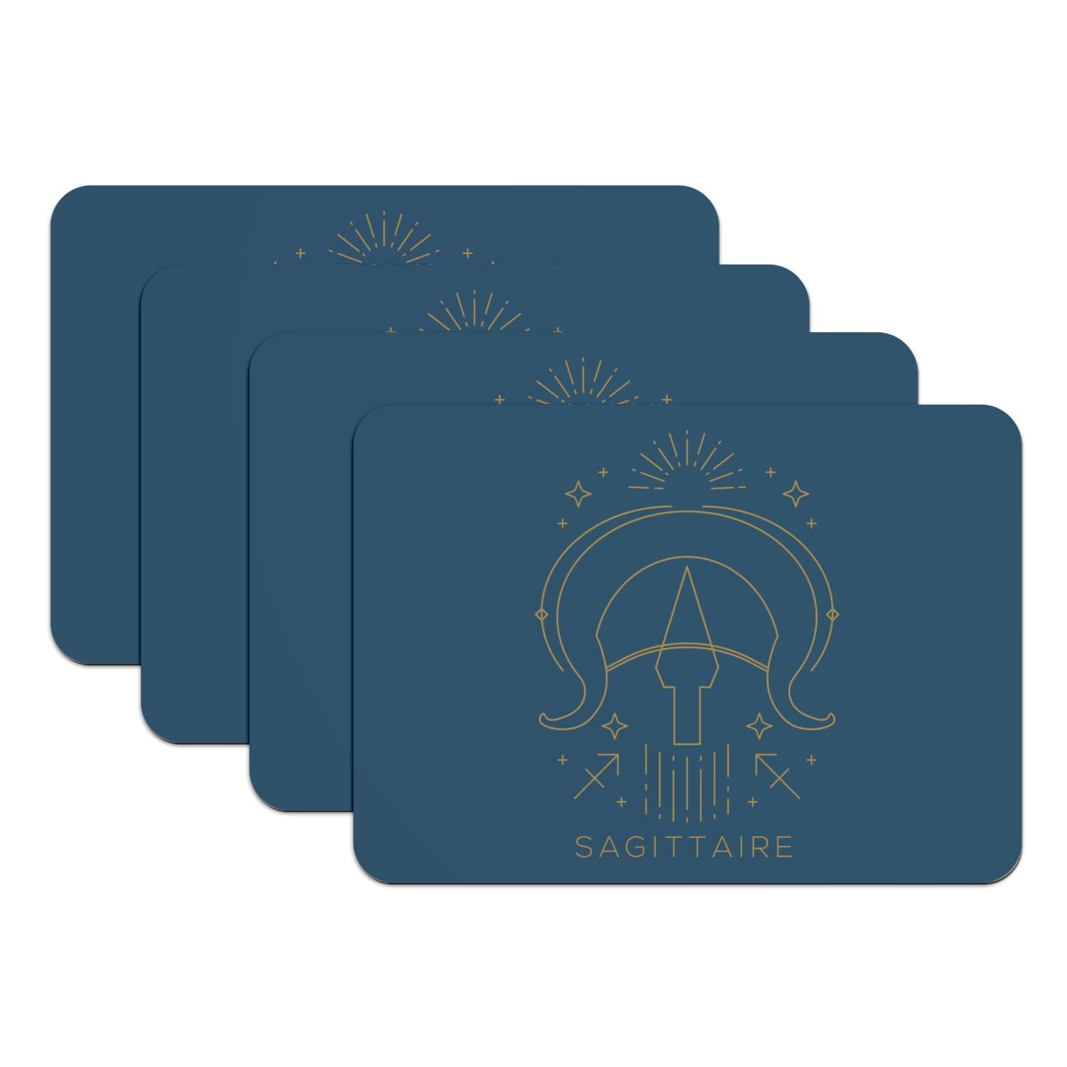 Set de table astrologie Sagittaire lot de 4 pour cadeau anniversaire