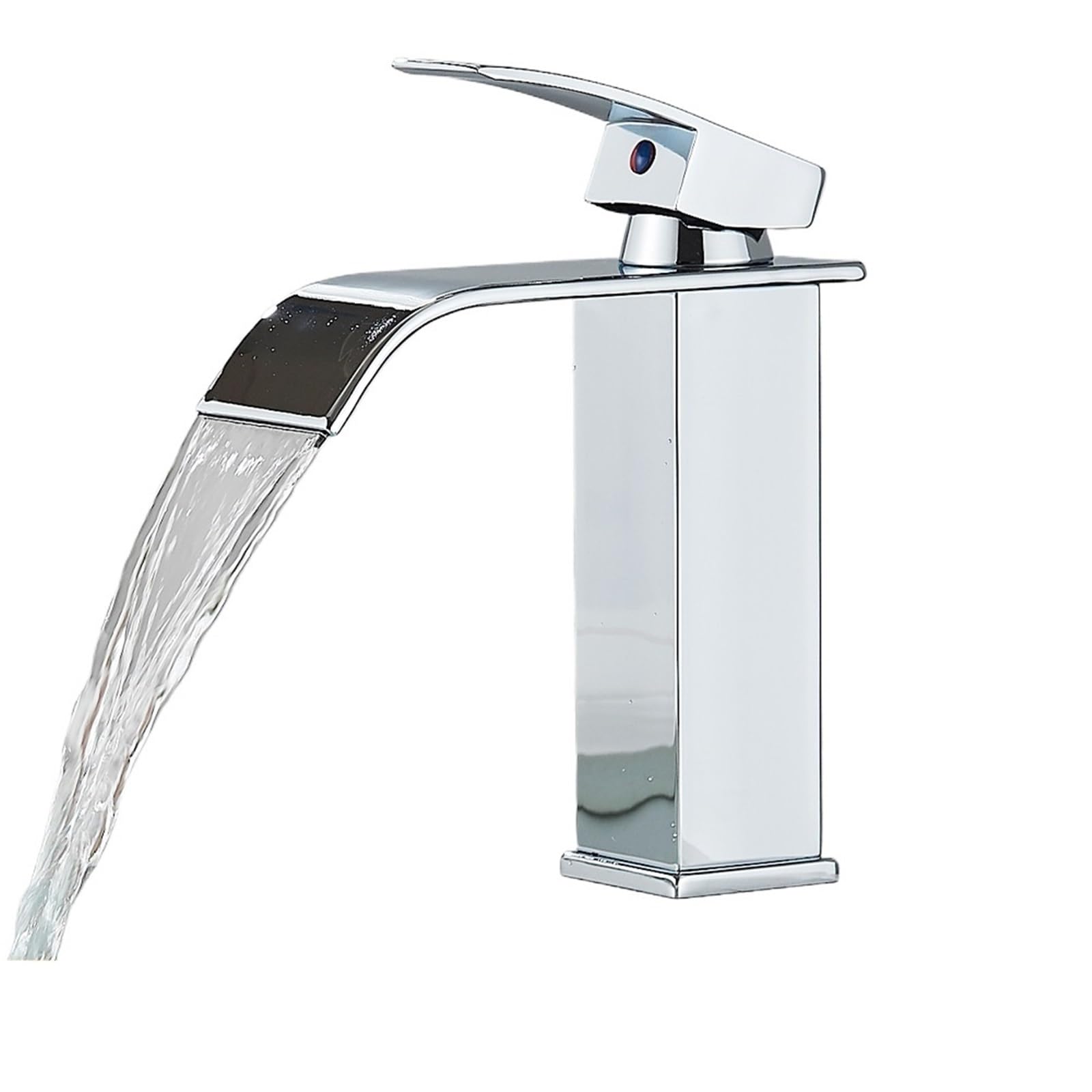 Robinet de lavabo cascade salle de bains, mitigeur eau froide laiton sur pont