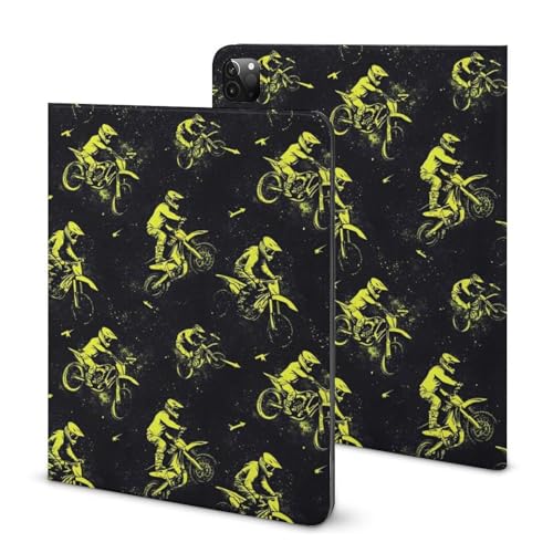 Coque iPad Pro 11 moto verte idéale pour travailler au café