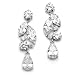 Mariell Dramatic Size Cubic Zirconia Statement Earrings - Glamorous Mosaic Special Occasion Chandeliers