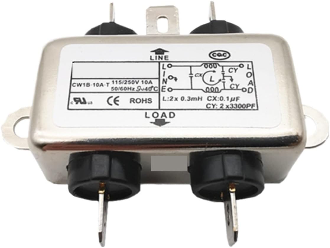 Single-Phase Power Filter CW1B-10A-T 220V 10A Electromagnetic Anti-Interference(CW1B-10A-T 10A)