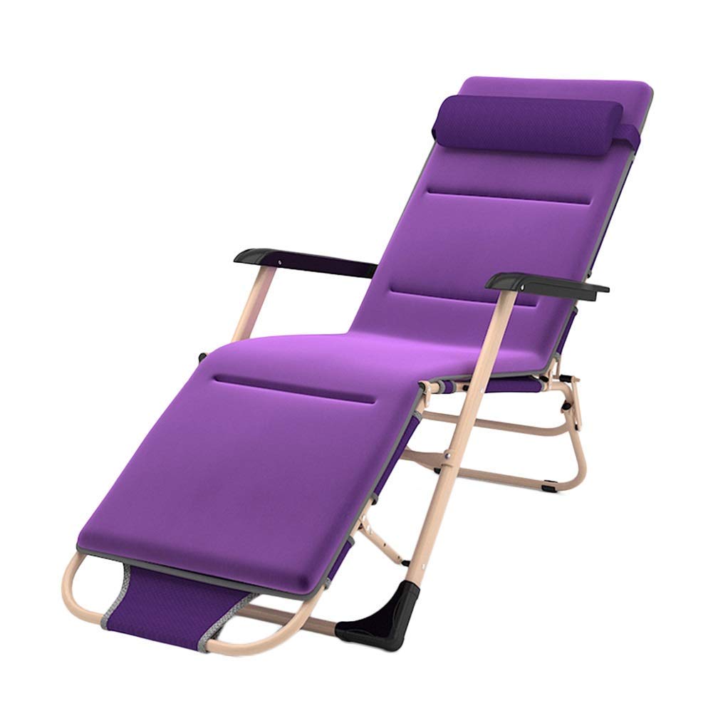 Fauteuil ergonomique dos soulagé chaise pliante violette grand confort extérieur