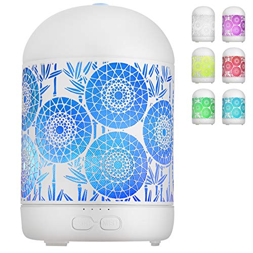 GeeRic Humidificador Aceites Esenciales,300ml humificador de aromas en metal...