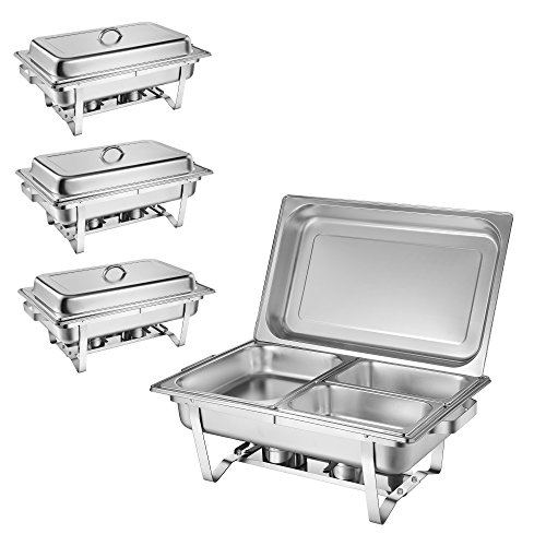 Zelsius Chafing Dish Profi Set Grenoble, 4X Edelstahl Warmhaltebehälter, 30-TLG Speisewärmer, Wärmebehälter, Rechaud… – Bild 3