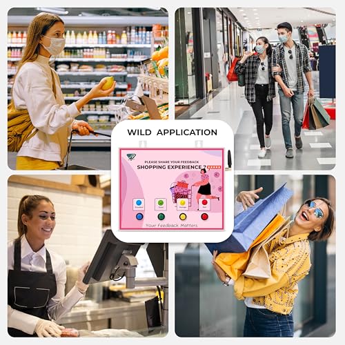 Image of Rely Cure ⇒ VP INDUSTRIES (Lite Model) Shopping Feedback Machine with Inbuilt WiFi Hotspot | Smiley Feedback System with Mobile App & Live Reports