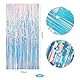 O-Kinee Lametta Vorhänge Irisierende Glitzer,3 Stück Party Vorhang, Folienfransen Tinsel Curtain,Fotowand Hintergrund Dekoration für Frozen Meerjungfrau Mädchen Meer Ｑuallen Pool Party 1m x 2m