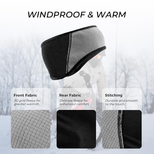 ROCKBROS Frühling, Herbst, Winter Ohrenwärmer Stirnband Ohrenschützer Damen Herren für Radsport Laufen Wandern Motorrad Fahren