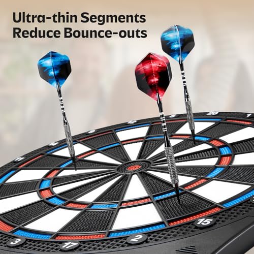 Haoteey Electronic Dart Board, Digital Dartboard Soft Tip, 32 Games and 359 Variants with Colorful Cricket Display, 100 Soft Tips - Thumbnail 4