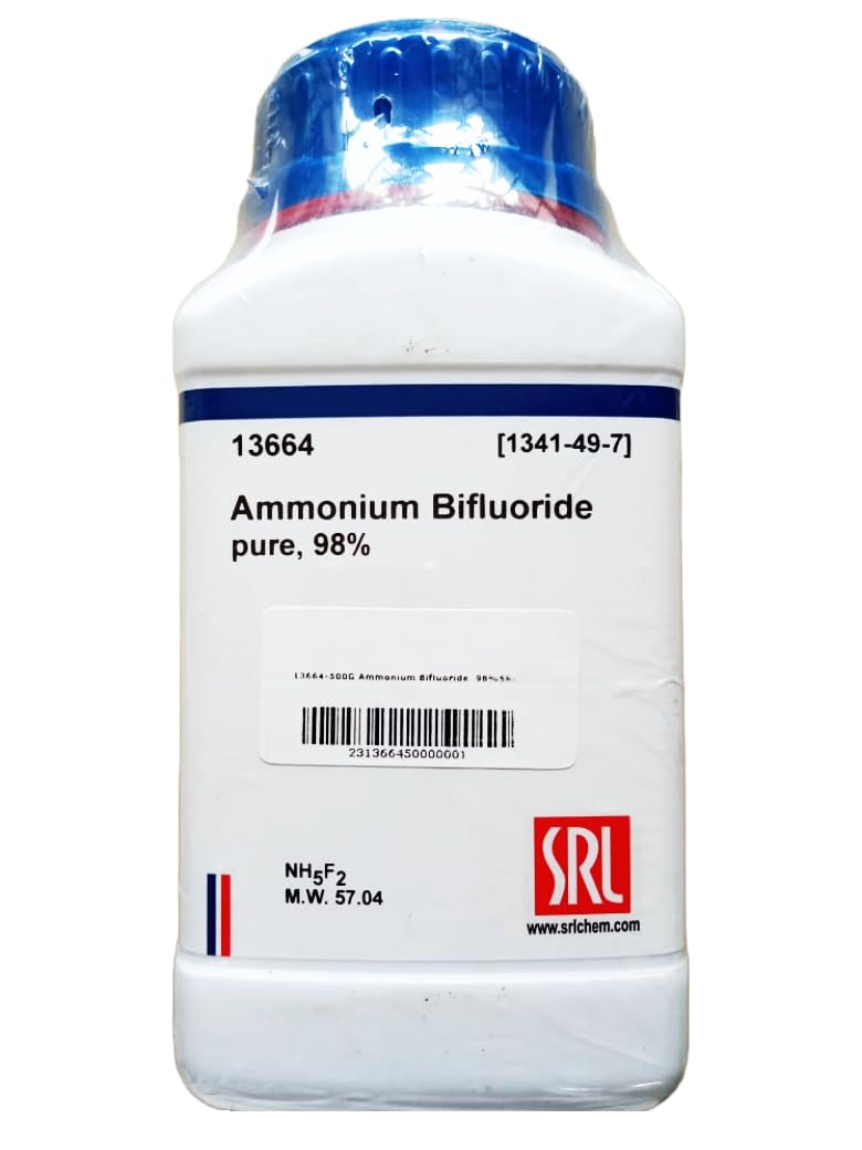 See full amazon price history chart for SRL Ammonium Bifluoride pure, 98%, 500gm, CAS 1341-49-7, Molecular Formula : NH5F2, Molecular Weight : 57.04, Storage : Room Temperature,Shelf Life : 60 Months for laboratory and industrial use SRL Ammonium Bifluoride pure, 98%, 500gm, CAS 1341-49-7, Molecular Formula : NH5F2, Molecular Weight : 57.04, Storage : Room Temperature,Shelf Life : 60 Months for laboratory and industrial use (B0CPCP3CBG) Amazon Price History, Amazon Price Tracker
