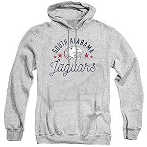 LOGOVISION University of South Alabama Official Jaguars Unisex Adult Pull-Over Hoodie,Athletic Heather, X-Large