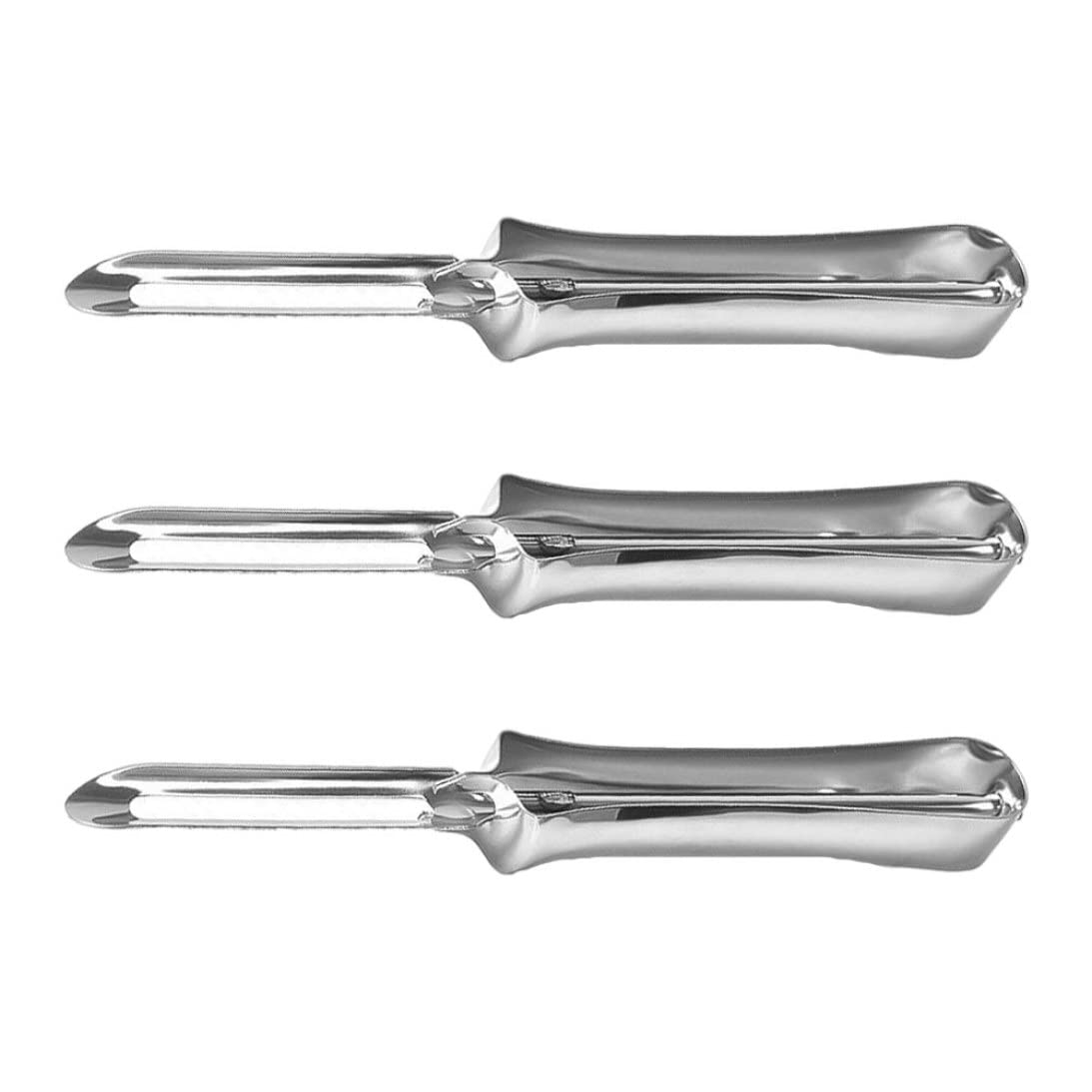 Otbushit Stainless Steel Kitchen Vegetable Peeler 3PCS Rotary Fruit Potato Peeler for Carrots