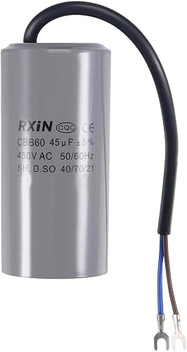 BOXONLY CBB60 45uF Run Capacitor 450V AC 40/70/21 ±5% 50/60Hz Cylinder 50x100mm 