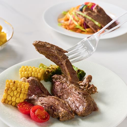 FOCUSLINE 360 Count Clear Plastic Forks Heavy Duty, Solid and Durable Premium Disposable Forks Bulk, Suitable for Catering, Parties, Events and Everyday Use - Thumbnail 5