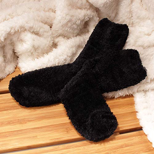 Image of BambooMN Women's Super Soft and Cozy Feather Light Fuzzy Socks - Multiple Color Options - Two Sizes - Value Packs