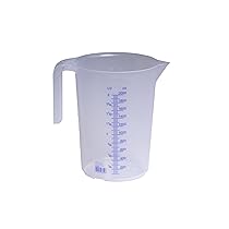 hünersdorff Caraffa graduata da 2.000 ml, PP, 2 scale Manico aperto, trasparente, impilabile