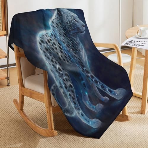 Manta suave de leopardo de 130 x 180 cm para evitar el frío en el sofá 5