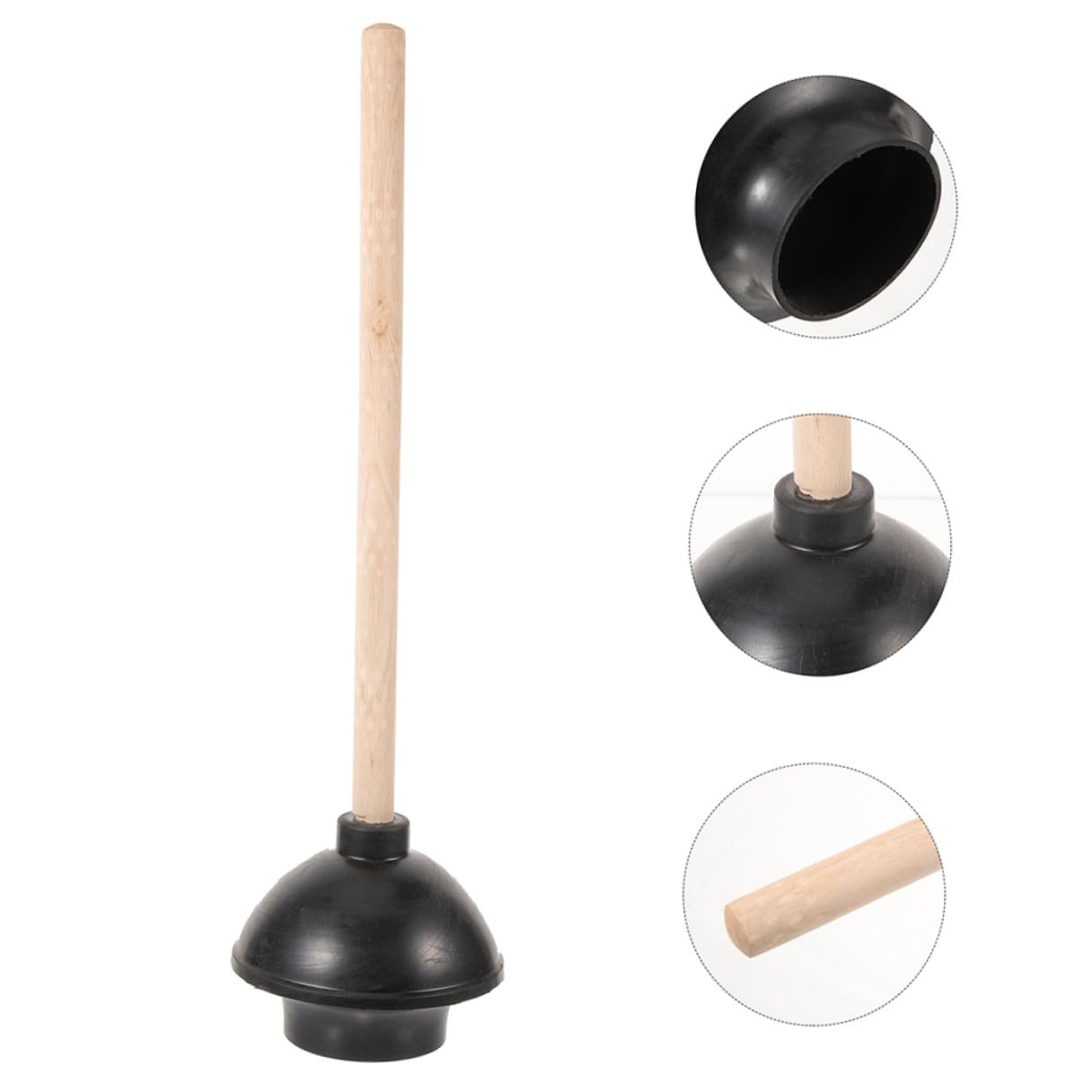 TOYANDONA 2 Stück-pack Toilettenpömpel Gummi Mit Holzgriff Saugnapf Für Badezimmer Verstopfungslösung