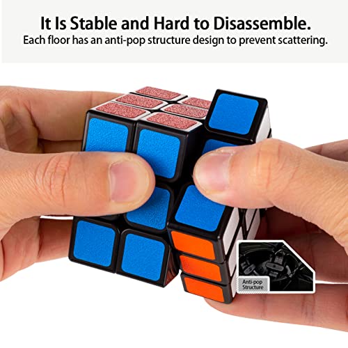 Speed Cube Smooth Turning Magic Cube 3X3X3 Brain Teaser Puzzle Cube Sticker (2.2 Inches) #TOP3