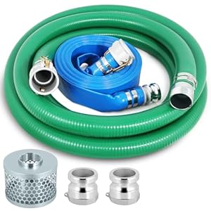 Picatu PVC Rückspülschlauch und Entladungsschlauch Set