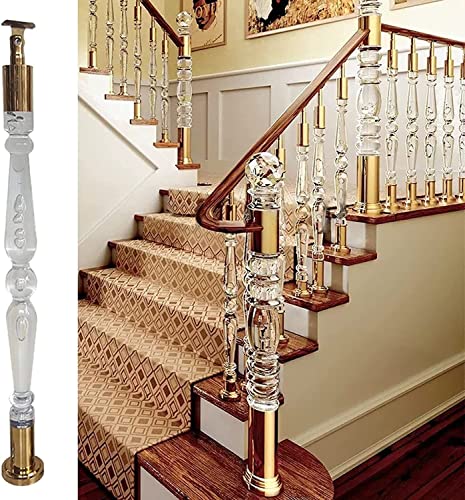 Axe d'escalier acrylique transparent balustre garde-corps avec embase - 2