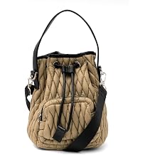 VITAFELICE nsb-30369z Women's Quilted 2-Way Drawstring Bag Beige