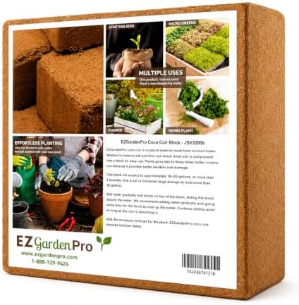UBICON Organic Coco Coir Growing Medium 11 Pound Block | Expands ...