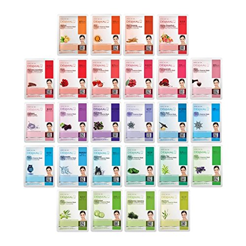DERMAL 26 Red & Green Combo Pack Collagen Essence Full Face Facial Mask
