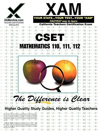 CSET Mathematics 110, 111, 112 (XAM CSET): Wynne, Sharon: 9781581978063 ...