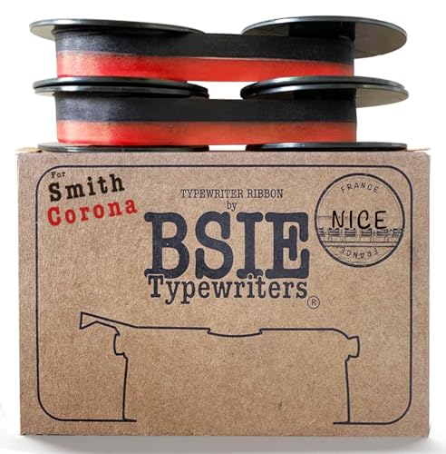 BSIE Typewriters – Smith Corona Typewriter Ribbon – Black and Red – Two-Pack – Fits Silent Super, Sterling, Galaxie, Skyriter, Classic 12 – GR9 – Tested in Nice, France