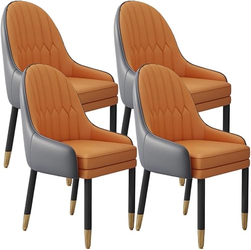 Miniatura 60 de YVYKFZD Sillas de comedor de cuero, juego de sillas de comedor, silla de cocina con patas y respaldo de madera, sillón tapizado, silla auxiliar
