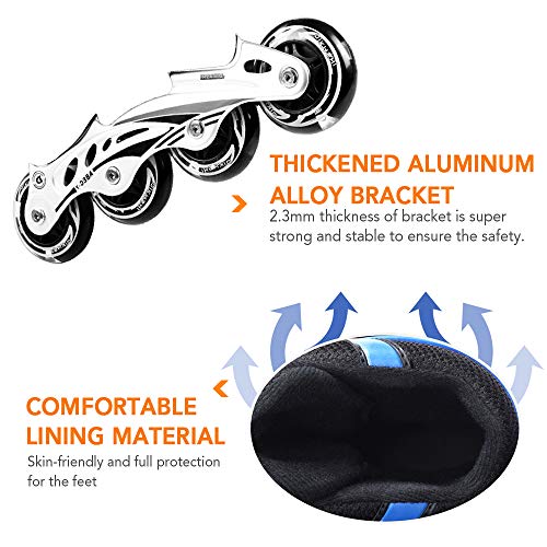 Lixada Inliner Skates für Kinder/Jungen/Mädchen, Einstellbare beleuchtende Bequeme Inline-Skates...
