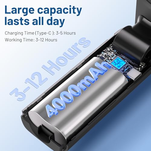 Image of Lerat Portable Handheld Turbo Fan, 5 High-Speed Wind, Battery Operated, Up to 12H Runtime, 3 IN 1 Hand Fan with LED Display & Flashlight, Personal Cooling Fan for Travel, Outdoor, Beach Essentials