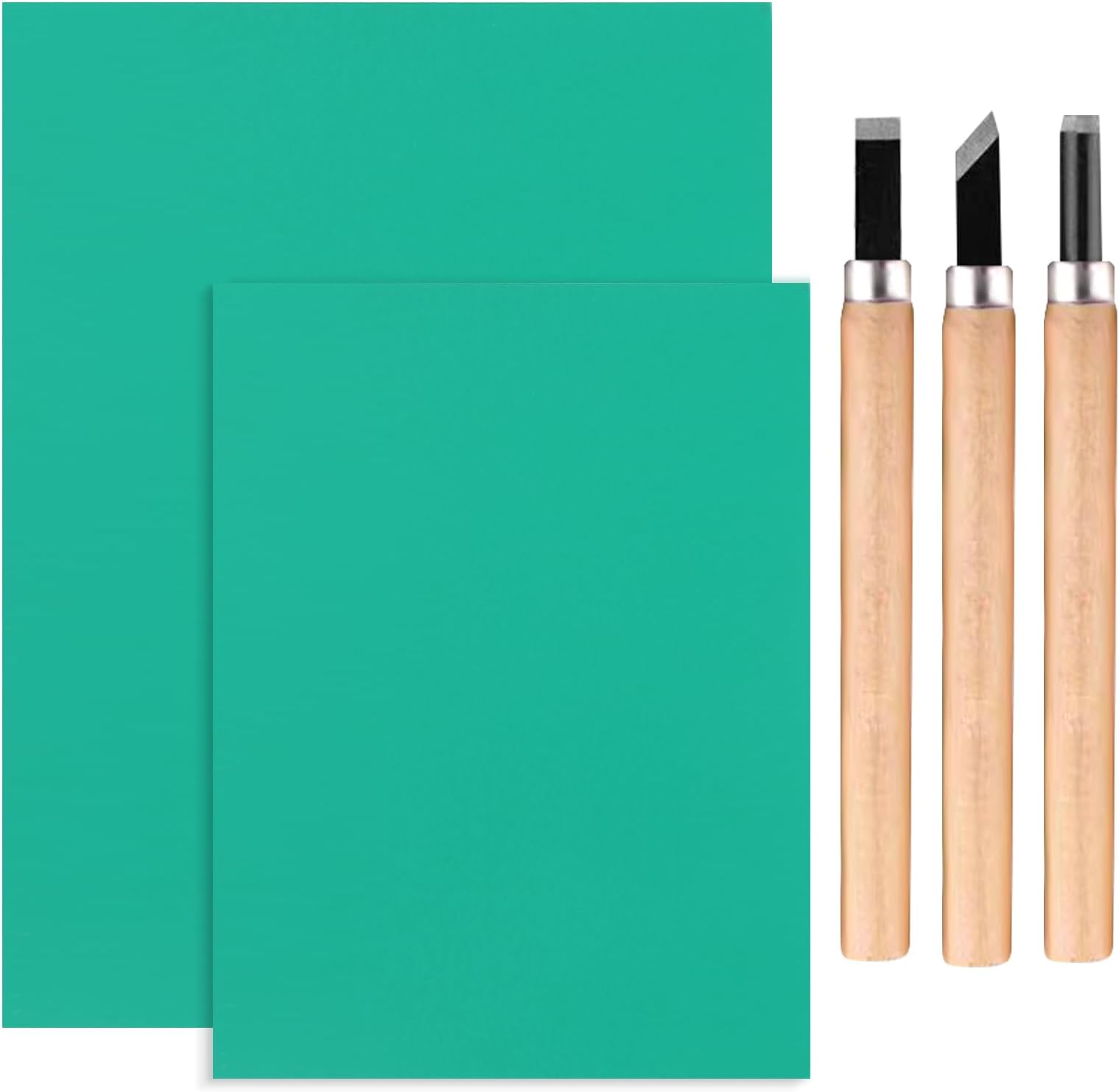elthmpr Lino Printing Set Linocut Cutting Plates Linoleum Carving Tools Lino Printing Plate A5 A4 Linoleum Cutting Tools 3 Pieces for Stamp Carving Print Graphics