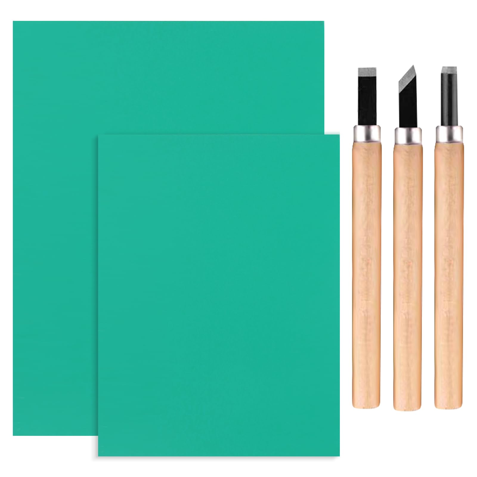 elthmpr Lino Printing Set Linocut Cutting Plates Linoleum Carving Tools Lino Printing Plate A5 A4 Linoleum Cutting Tools 3 Pieces for Stamp Carving Print Graphics