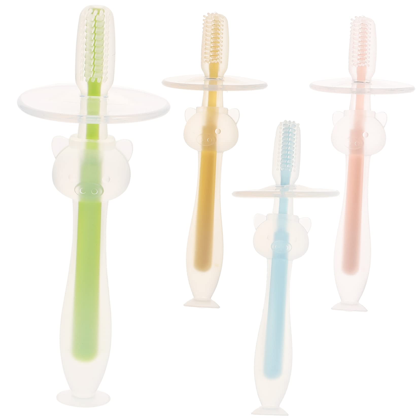 SHERCHPRY 4 Set Spazzolino Da Denti Per Infantile Spazzolino Da Denti Silicio Spazzolino Da Denti in Silicone Spazzolino Da Denti Per Neonati Gel Di Silice 4 Pezzi*4