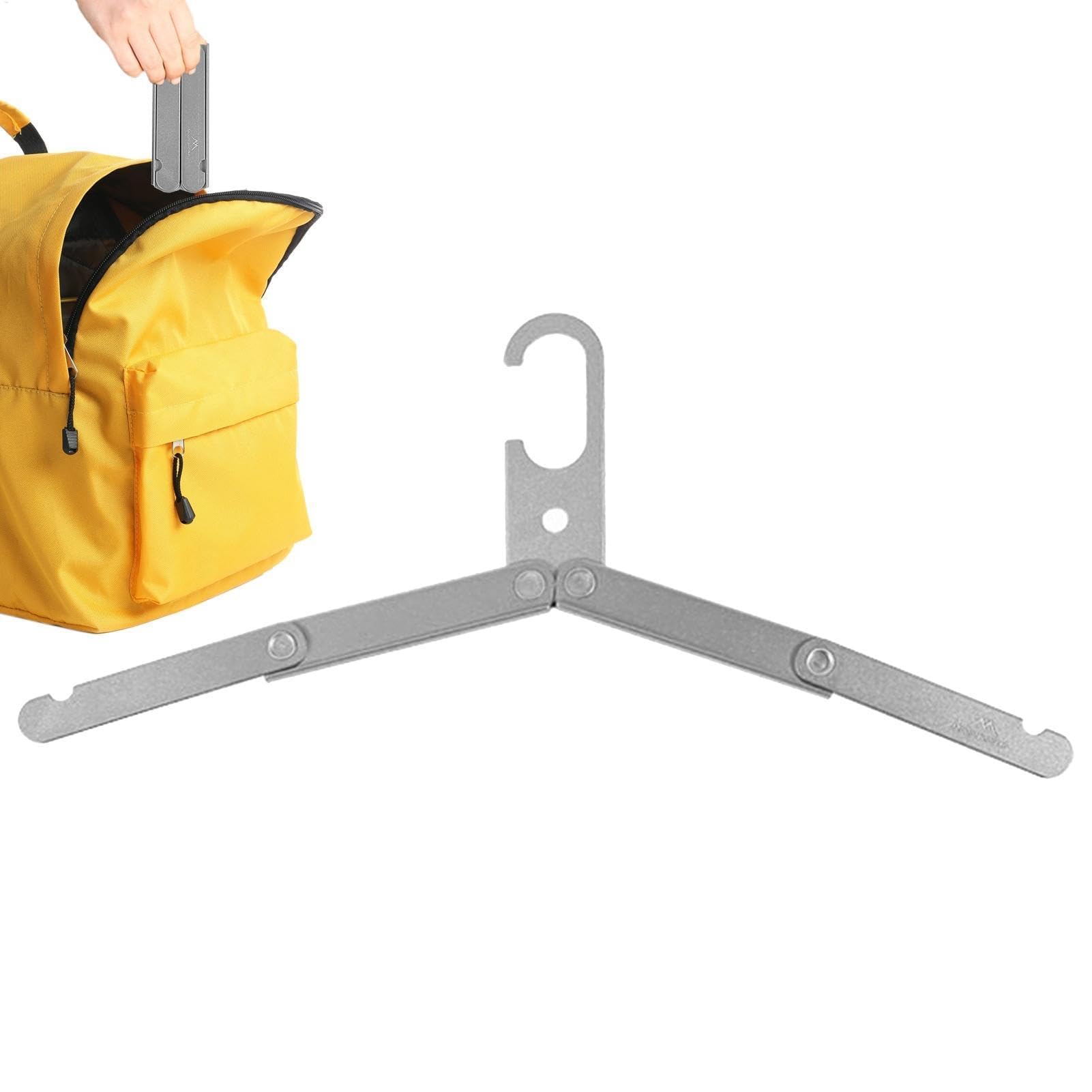 Percha plegable portátil de metal antideslizante | Percha de viaje resistente para acampar y crucero | Perchero que ahorra espacio para el hogar y viajes