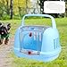 MYCENSE Dog Dog Crate Cat Carrier Portable Pet Supplies Sturdy Pet Carrier Hard Sided for Dog Cat Kitten Indoor Outdoor Walking, Blue