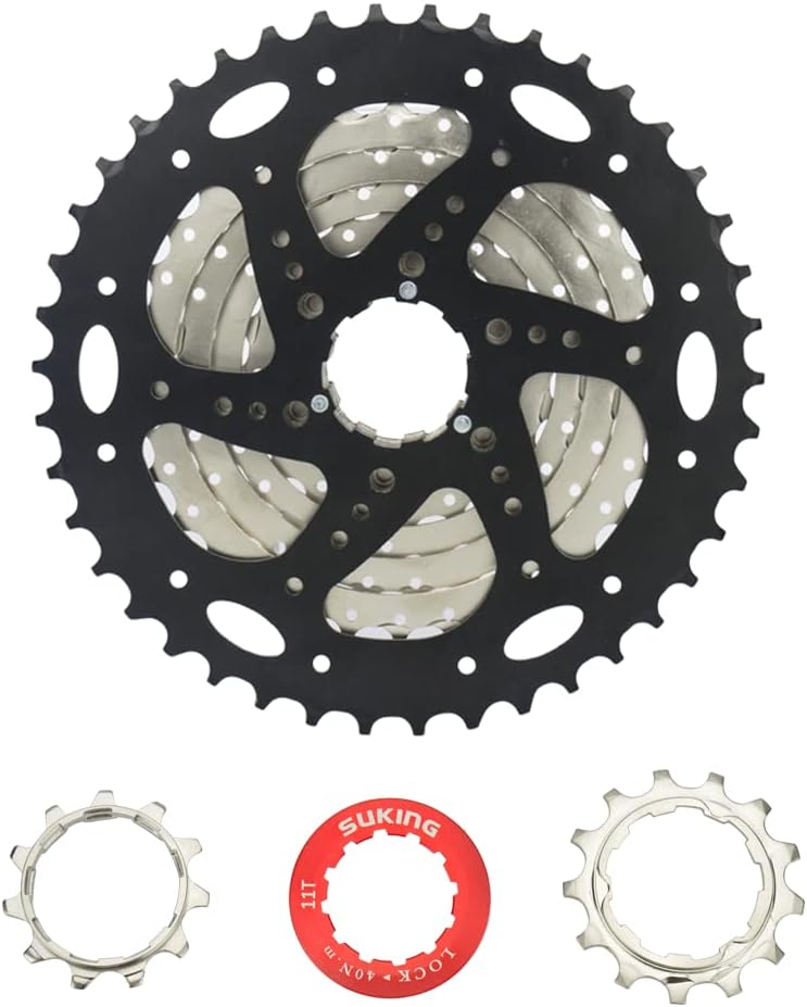CYSKY 8/9/10/11/12-Speed Cassette 11-25T/28T/32T/34T/36T/40T/42T/46T/50T/52T Bike Sprocket Freewheel Compatible with Shimano, Sram HG Hub, Fit for Mountain Bike, Road Bike, MTB Cassette