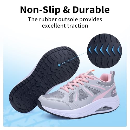 Image of AOV Women Arch Support Walking Shoes Orthotic Sneakers for Plantar Fasciitis Foot and Heel Pain Relief Tennis Shoes