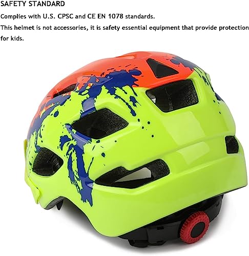 Image of Kids Helmet, Exclusky Kids Bike Helmet Adjustable Safety Lightweight Children Bicycle Helmet for Kids Skating Cycling Scooter Boys and Girls Bicycle Helmets Ages 5-8-14