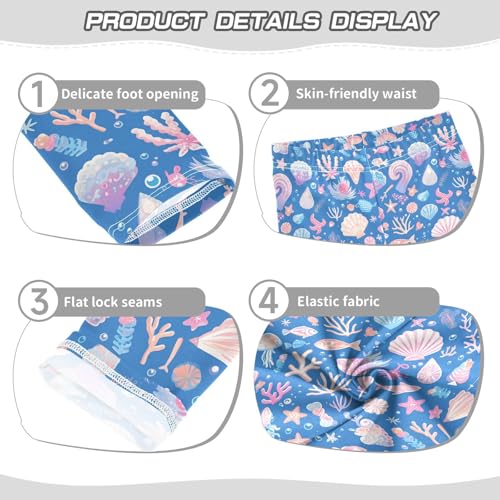 KLL Marine Chart Underwater Graphic Toddler Girl Cotton Pants Comfortable High Waisted Leg Yoga Pants Running3