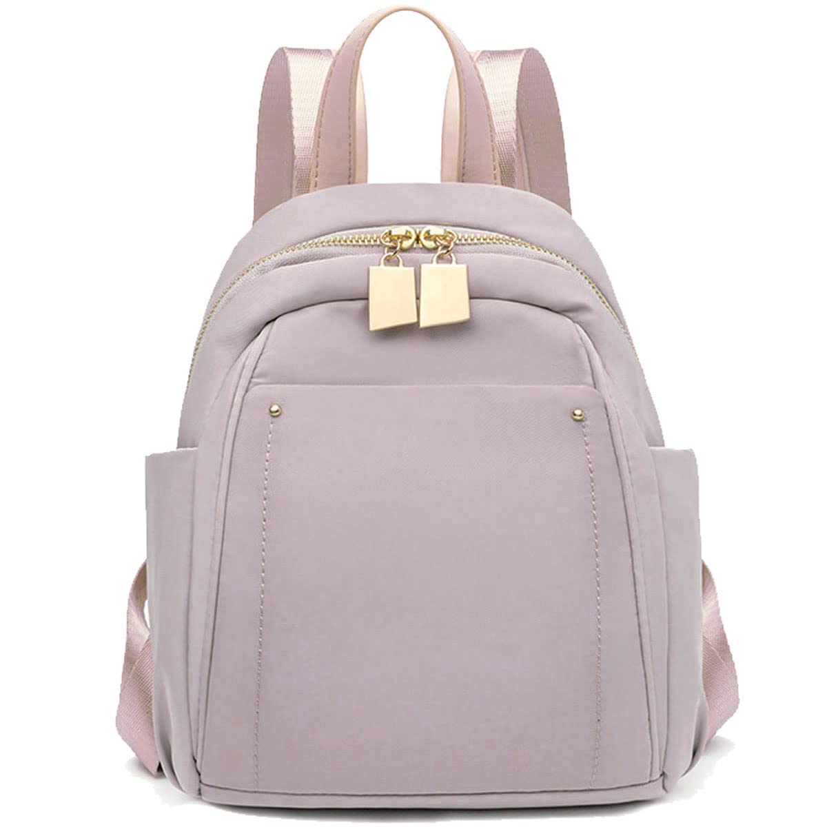 Mochila Pequeña de Moda para Dama, Hermoso Diseño de Mujer Mochila de Nylon en Colors Suave, Bolso Mochilas Ligeras Antirrobo con Múltiples Compartimentos para el Trabajo, Viajes, Ocio